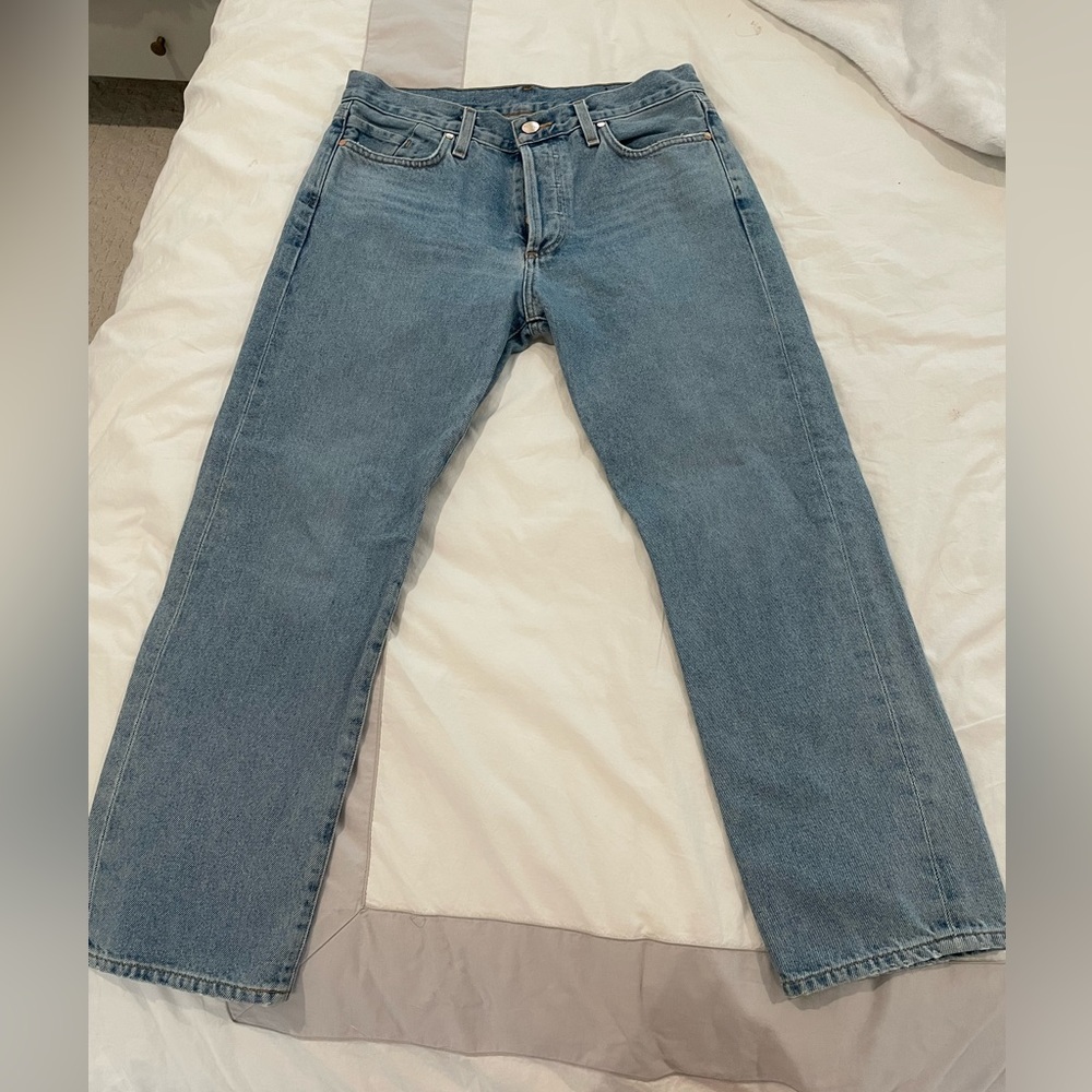 Goldsign High rise straight legged denim jeans